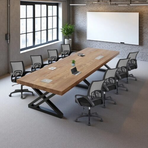 Meja Rapat Meeting Industrial Minimalis 8 Orang
