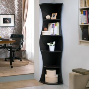 Lemari Hias Minimalis Ruang Tamu Kecil Curvy Sudut