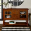Lemari Hias Ruang Tamu Sederhana Rustic Coklat