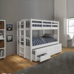Tempat Tidur Susun Trundle Putih