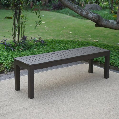 Kursi Taman Outdoor Backless Kayu