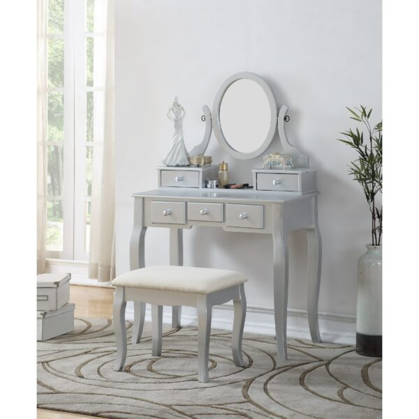 Meja Rias Jati Minimalis Modern Roundhill Kayu
