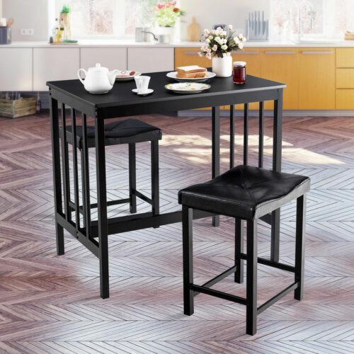 Mini Bar Dapur Sempit Costway Kayu