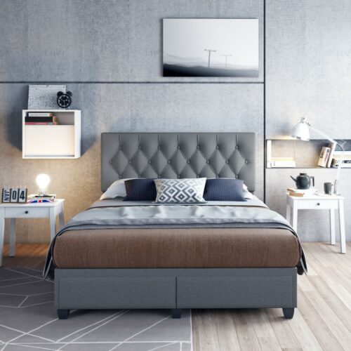 Dipan Tempat Tidur Kayu Jati Savona Laci
