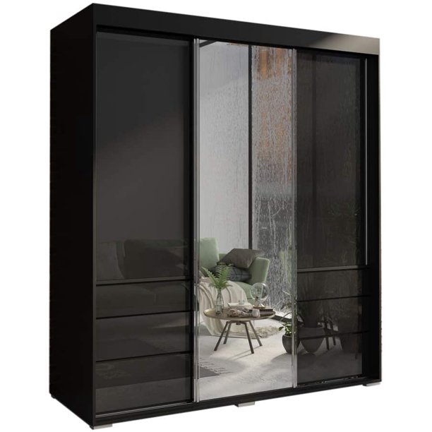 Lemari Pakaian Modern Monaco Kaca
