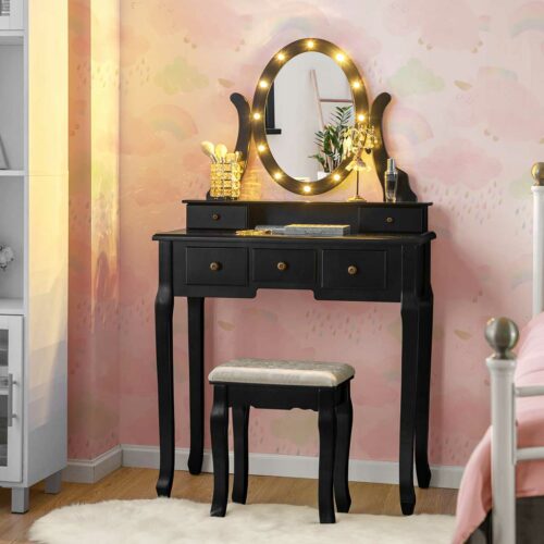 Meja Rias Kamar Tidur Minimalis Bulbs Modern