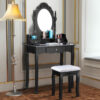 Meja Rias Mewah Modern Costway Hitam