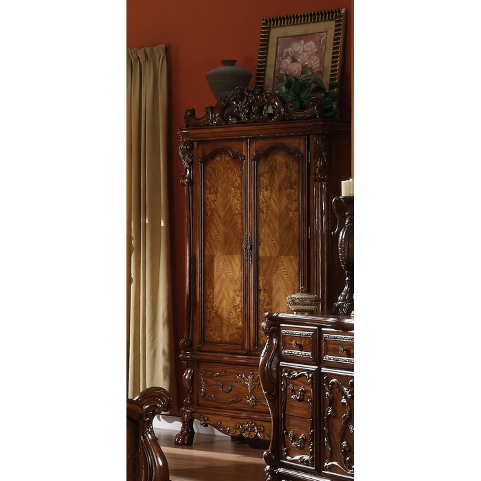 Satu Set Tempat Tidur Kayu Jati Dileo Mewah