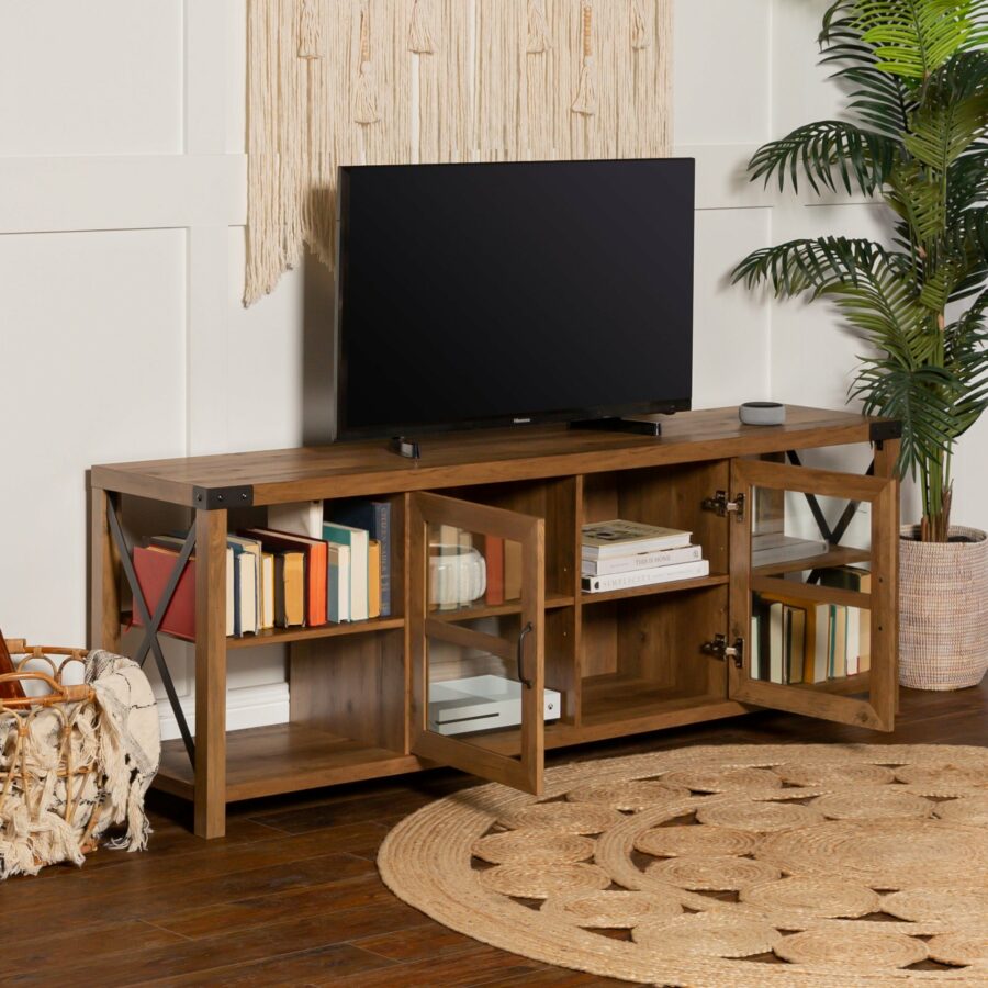 Lemari TV Minimalis Terbaru Metal Jati