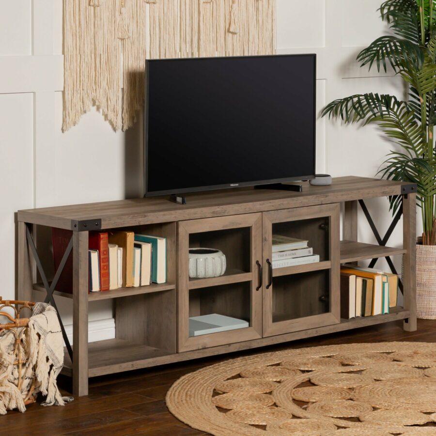 Lemari TV Minimalis Terbaru Metal Jati