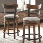 Stool Kayu Jati Swivel Minimalis