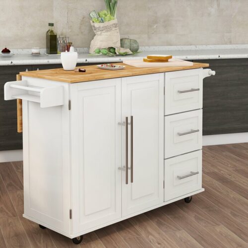 Meja Dorong Kayu Island