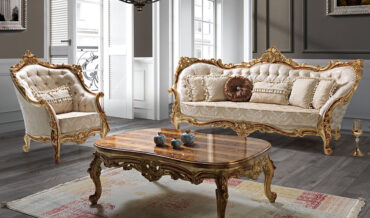 Sofa Ruang Tamu Mewah Serena Gold