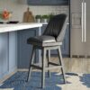 Kursi Bar Kayu Swivel