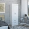 Lemari Pakaian Minimalis Warna Putih Caw