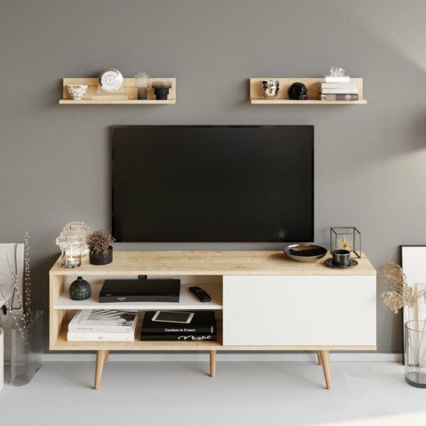 Meja TV Minimalis Kayu Maranto
