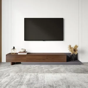 Meja TV Kayu Jati Minimalis Modern 3 Laci