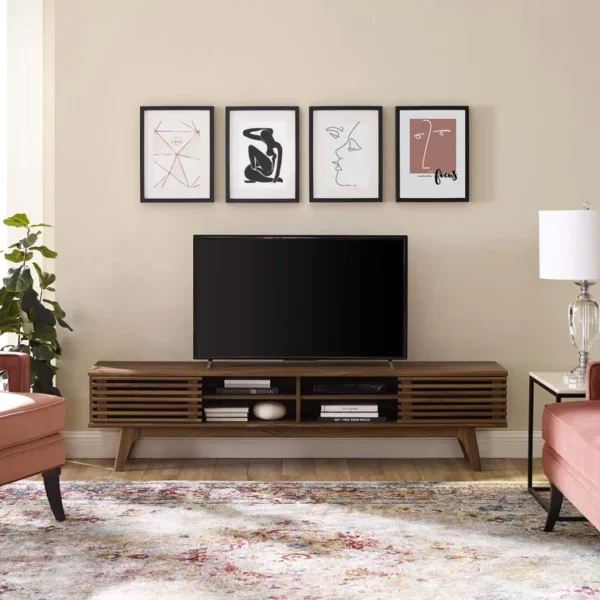 Meja TV Kayu Jati Minimalis Retro