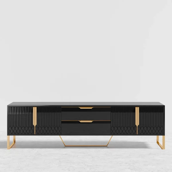 Meja TV Minimalis Modern Kaki Stainless