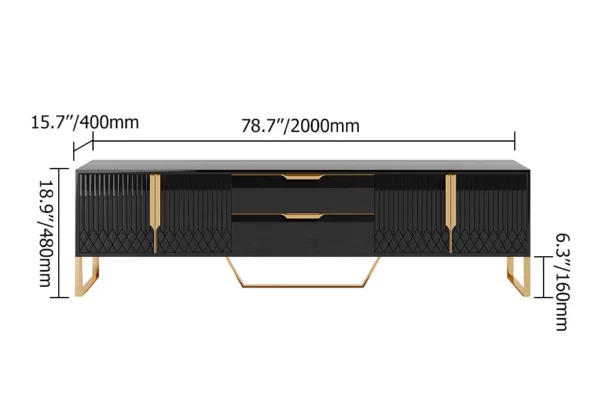 Meja TV Minimalis Modern Kaki Stainless