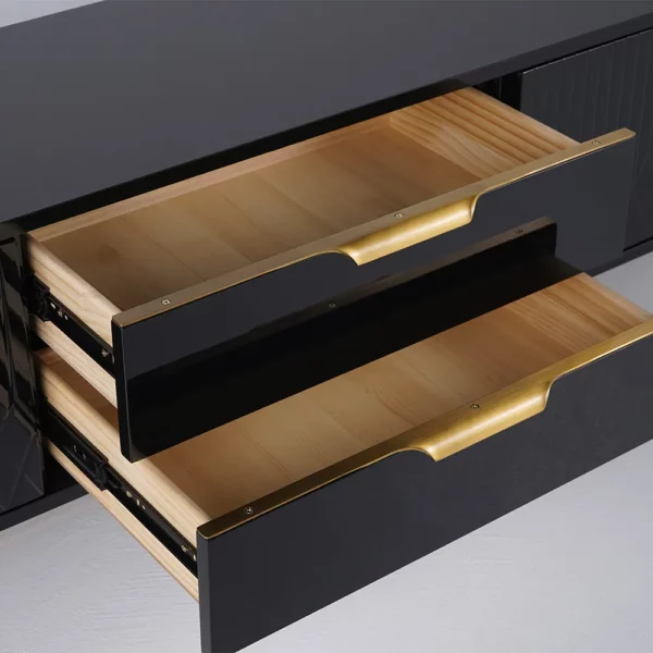 Meja TV Minimalis Modern Kaki Stainless