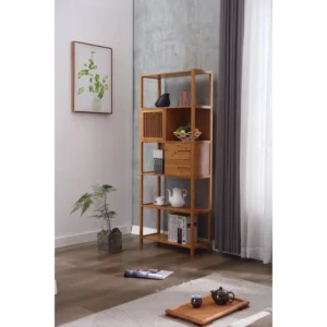 Rak Buku Kayu Jati Sederhana