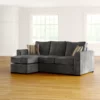 Sofa Leter L Minimalis Kain Beludru