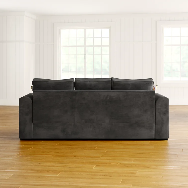 Sofa Leter L Minimalis Kain Beludru
