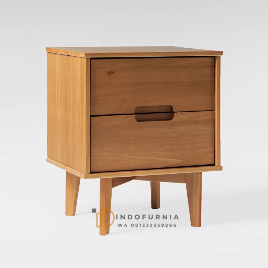 Meja Samping Tempat Tidur Minimalis Kayu Jati