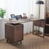Meja Kantor Minimalis Kayu Retro Berlaci Shindy