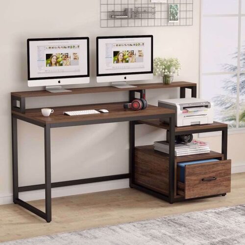 Meja Kantor Minimalis Kayu Unik Jati