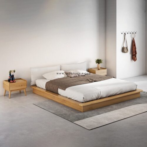 Tempat Tidur MInimalis Lesehan Kayu Jati