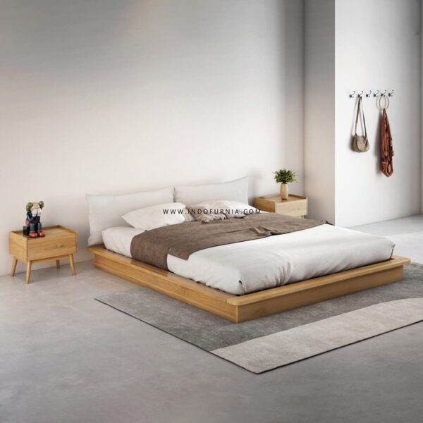 Tempat Tidur MInimalis Lesehan Kayu Jati