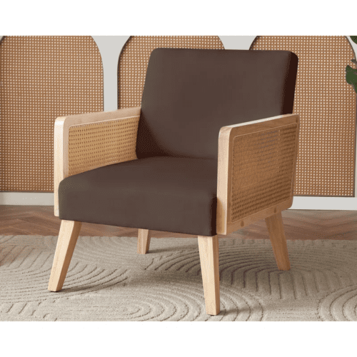 Kursi Sofa Kayu 1 Seater Rotan Dania