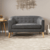 Sofa Scandinavia 2 Seater Modern Grey