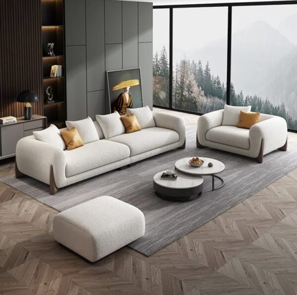 Kursi Sofa Minimalis Ruang Tamu Modern Retro Kayu Jati