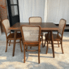 Set Meja 4 Kursi Cafe Kevin Kayu Jati Jepara