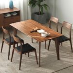 Set Meja Kursi Cafe Restoran Terbaru Kayu Jati Japandi