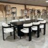 Set Meja Makan Panjang 8 Kursi Cafe Minimalis Modern Listia