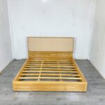 Tempat Tidur Minimalis Modern Japandi Natural Kayu Jati Abel