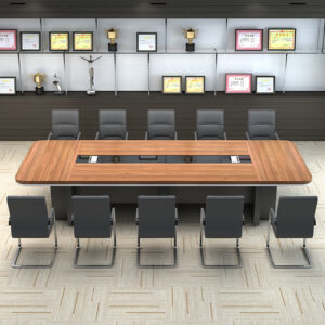 Meja Rapat Minimalis Panjang Meeting Kantor 10 Orang Ukuran 350x120