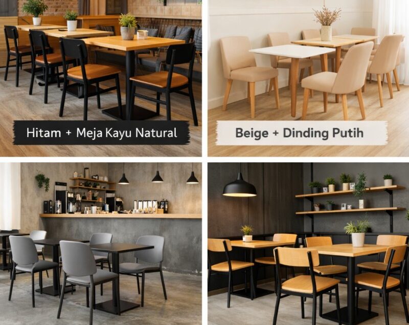 Warna Kursi Cafe Minimalis yang Mudah Dipadukan dan Trendi
